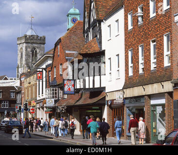 Altbauten, High Street, Salisbury, Wiltshire, England, Vereinigtes Königreich Stockfoto