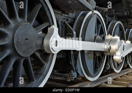 Antriebsräder, 440 SooLine Dampflokomotive. Stockfoto