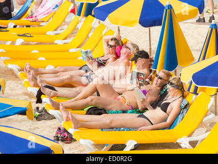 Playa de Amadores, Puerto Rico, Gran Canaria, Spanien. Stockfoto