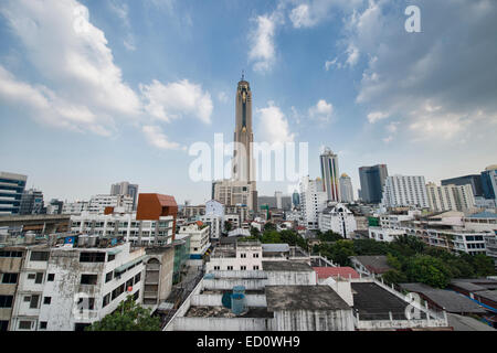 Blick auf den Baiyoke Tower, Thailands höchste Gebäude, Bangkok, Thailand Stockfoto