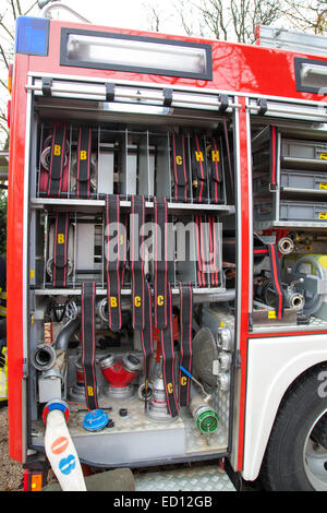 Rettungsgeräte, Werkzeug der Feuerwehr-LKW Stockfoto