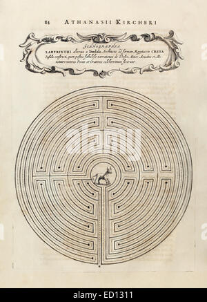 Die Minotaur Labyrinth entworfen vom Architekten Daedalus für König Minos von Kreta. Siehe Beschreibung für mehr Informationen. Stockfoto