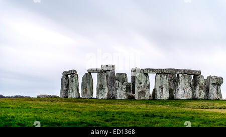 Stonehenge ist ein prähistorisches Monument befindet sich in Wiltshire, England. Stockfoto