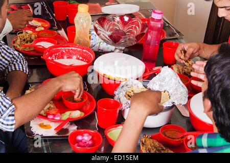 Indisches Restaurant Abendessen Stockfoto