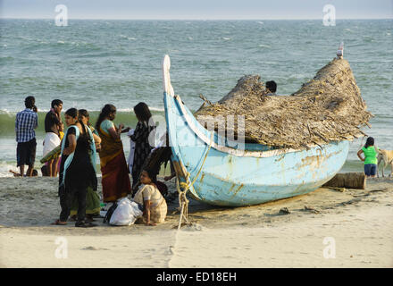 Kerala, Indien - Kovalam. Lighthouse Beach. Stockfoto