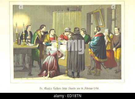 Seite 127 von *Dr. Martin Luthers letzte Stunde am 18. Februar 1546* veranschaulicht einen bedeutenden historischen Moment im Leben des protestantischen Reformationsführers, schildert seine letzten Momente und reflektiert seine tiefgreifenden Auswirkungen auf die Religion. Stockfoto