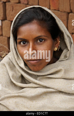 Frau des Rathwa-Stammes, Gujarat, Indien Stockfoto