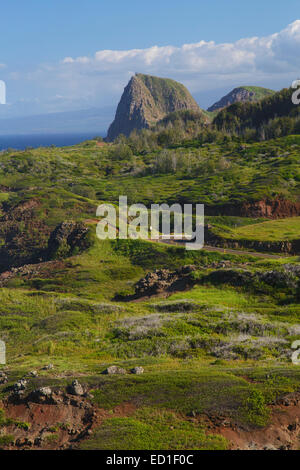 Küste entlang dem nördlichen Ende des Maui, Hawaii. Stockfoto