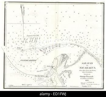 San Juan de Nicaragua Alias San Juan del Norte alias Greytown (1832) Stockfoto