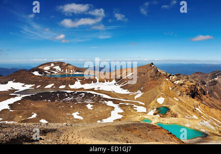 Emerald Lakes, Tongariro National Park, Neuseeland Stockfoto