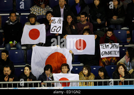 Barcelona, Spanien. © 12. Dezember 2014. Fans (JPN) Eiskunstlauf: ISU Junior Grand Prix der Eiskunstlauf Kür-Finale 2014 Männer im Barcelona International Convention Centre in Barcelona, Spanien. © D . Nakashima/AFLO/Alamy Live-Nachrichten Stockfoto