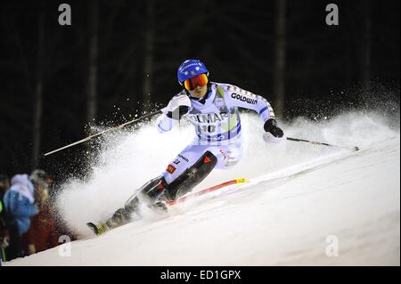 Madonna di Campiglio, Italien. 22. Dezember 2014. Jens Byggmark (SWE) Ski Alpin: Audi FIS Alpine Ski World Cup Herren-Slalom in Madonna di Campiglio, Italien. © Hiroyuki Sato/AFLO/Alamy Live-Nachrichten Stockfoto