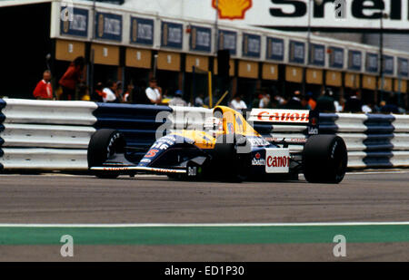 Williams Renault FW14B 1992 British Grand Prix, Nigel Mansell. Stockfoto