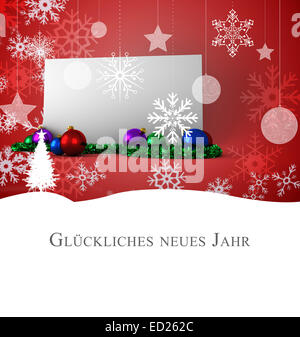 Zusammengesetztes Bild der Weihnachtsgruß in deutscher Sprache Stockfoto