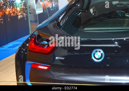 Zurück Licht Premiere Moscow International Automobile Salon BMW i8 Gepäckraum Stockfoto