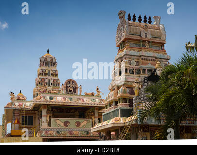 Mauritius, Bambous, Maha Kalyug KovilMandir de Médines, Tamil Stil Hindu-Tempel Stockfoto