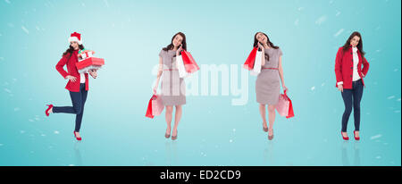 Zusammengesetztes Bild der verschiedenen eleganten Brünette Stockfoto