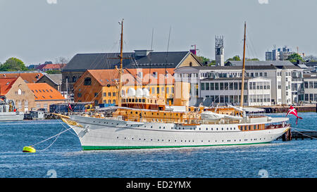Die königliche Yacht Dannebrog Kopenhagen Dänemark Stockfoto
