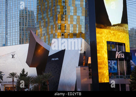 Kristalle im City Center, Las Vegas, Nevada. Stockfoto