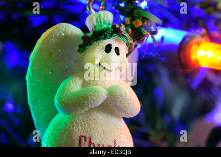 Schneemann Engel Christmas Ornament Stockfoto