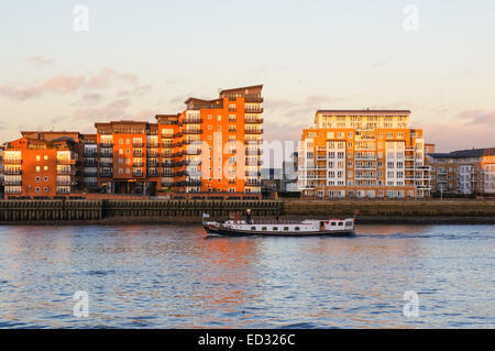 Wohnbau Gebäude in Canary Wharf, South London England Vereinigtes Königreich UK Stockfoto