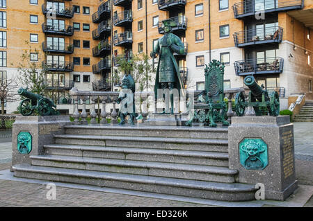 Wohnbau Gebäude in Canary Wharf, South London England Vereinigtes Königreich UK Stockfoto