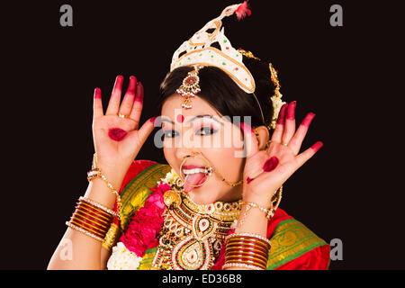 1 Bengali Braut Dame Hochzeit Stockfoto