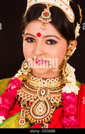 1 Bengali Braut Dame Hochzeit Stockfoto