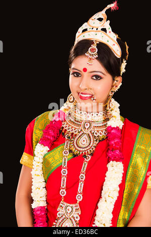 1 Bengali Braut Dame Hochzeit Stockfoto