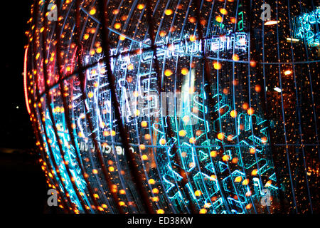 defokussierten Bokeh von Lichtern (feiern Neujahr 2015) Stockfoto