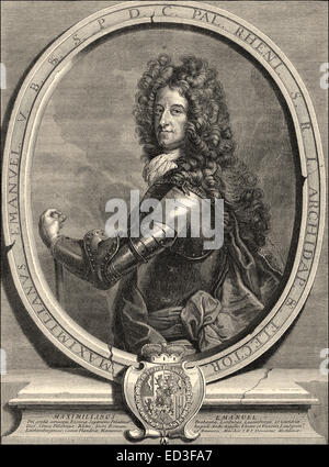 Maximilian II., 1662-1726, auch bekannt als Max Emanuel oder Maximilian Emanuel, ein Wittelsbacher Herrscher von Bayern und ein Kurfuerst t Stockfoto