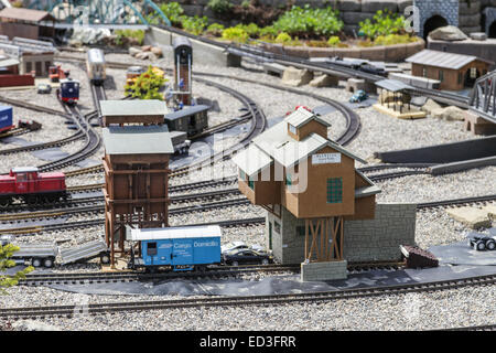 Nanton, Alberta. home von Canadas größte Gartenbahn Stockfoto