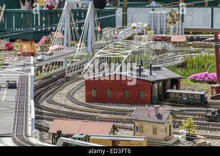 Nanton, Alberta. home von Canadas größte Gartenbahn Stockfoto