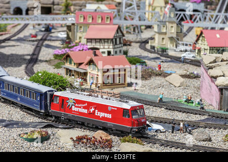 Nanton, Alberta. home von Canadas größte Gartenbahn Stockfoto