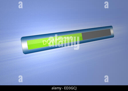 Download-Fortschritt auf dem led-Bildschirm (Abbildung) Stockfoto