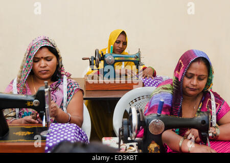 indische ländlichen Tailor Arbeiter Stockfoto