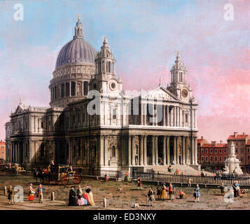 Canaletto aka Giovanni Antonio Canal, St. Pauls Cathedral. Ca. 1754. Öl auf Leinwand. Yale Center for British Art, New Haven Stockfoto