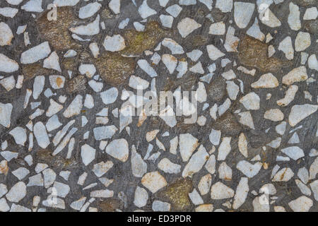 Muster der modernen weißen Stein Ziegel Wand aufgetaucht Stockfoto