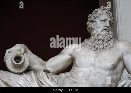 Römische Kaiserzeit. Zeiten des Kaisers Hadrian. 2. Jahrhundert. Skulptur eines Flusses Arno Gott (oder Tigris). Vatikanischen Museen. Stockfoto