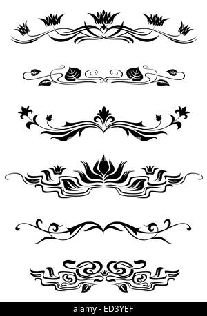 Kalligraphische Design-Elemente. Stockfoto