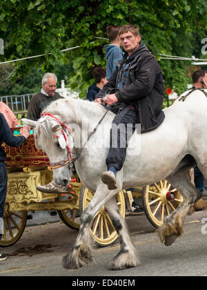Zigeuner, Romanys, "Reisende" statt im Appleby Horse Fair, jedes Jahr im Juni in Appleby, Cumbria, UK Stockfoto