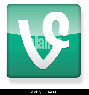 Rebe-Logo als ein app-Symbol. Clipping-Pfad enthalten. Stockfoto