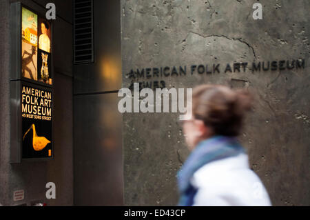 American Folk Art Museum - New York City. NEW YORK CITY. USA. Das American Folk Art Museum ist ein Kunstmuseum in der Upper West Side von Manh Stockfoto