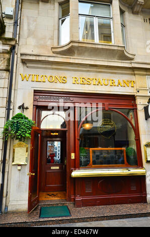 Außenseite des Wiltons Restaurant in der Jermyn Street, London SW1 Stockfoto