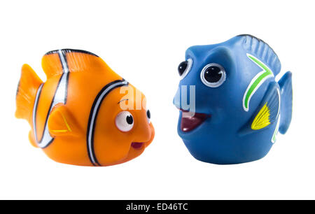 Amman, Jordanien - 1. November 2014: Marlin Fisch Spielzeug Zeichentrickfigur von findet Nemo Film von Disney Pixar Animationsstudios. Stockfoto