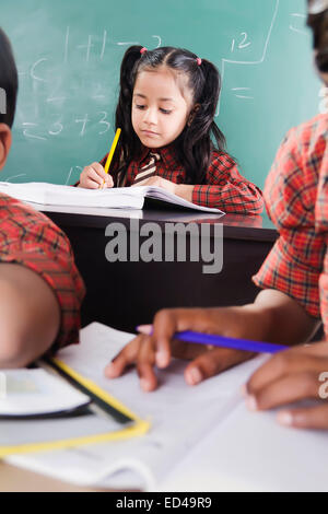 indische Kinder Schooll Studens Studie Stockfoto