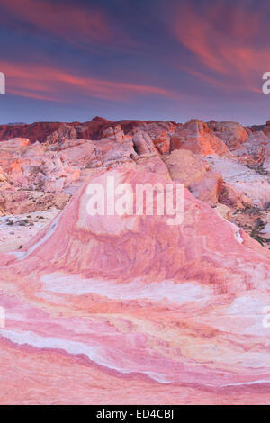 Bunte Sandstein, Valley of Fire State Park, in der Nähe von Las Vegas, Nevada. Stockfoto