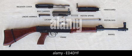 Tschechoslowakische Angriff Gewehr Sa Vz. 58 P-Feld abgestreift. Stockfoto