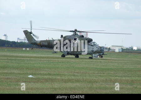 Russischen Mil Mi-24 Hubschrauber von tschechischen Armee verwendet (#0788); CIAF Airshow 2007 Stockfoto