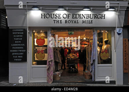 House of Edinburgh Tourist Shop, The Royal Mile, Schottland, Großbritannien Stockfoto